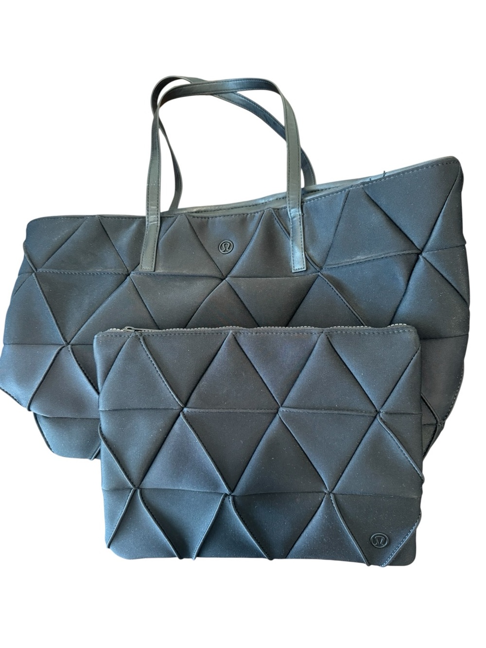Lululemon For The Fun Of It Tote Quilted 13L And Black Matching Zippered Pouch